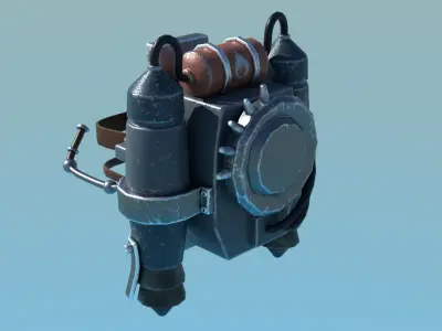 Jetpack v2 Low-poly 3D model