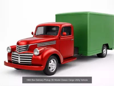 Vintage Retro Pickup Pack 3D Model 6 Classic Utility Trucks 