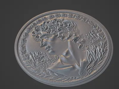 Alexander the Great Medallion 3D print model purchase