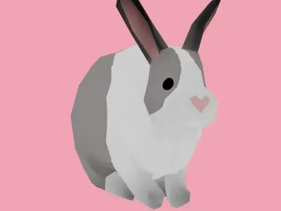 Rabbit Low-poly 3D model buy