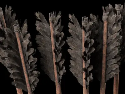 Holster with arrows Low-poly 3D model