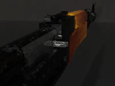 Model AK-47 Low Poly 3D Gun Low-poly 3D model