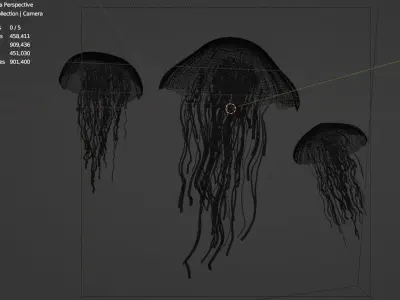 Jellyfish Geometry Nodes 3D model