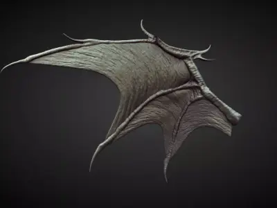 WING27 high poly sculpt 3D model