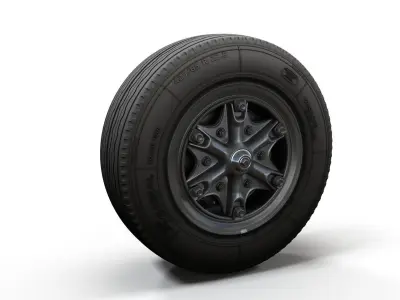 Truck highpoly wheels 3D model