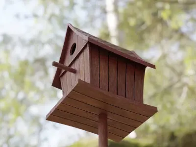 Bird House Low-poly 3D model get