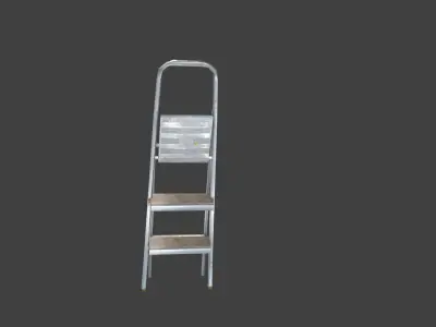 Aluminum Ladder Low-poly 3D model