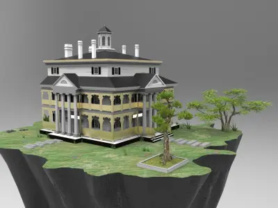 Flying villa 3D model
