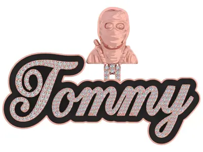 Tommy Name Pendent 3D print model