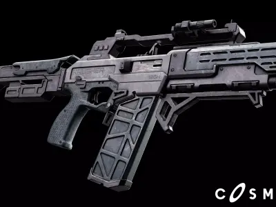 The Krusher cosmos rifle Low-poly 3D model