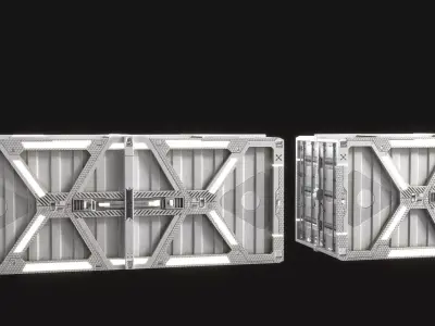 Sci-fi Container v1 Low-poly 3D model