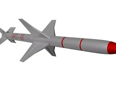 AGM-88 Missile PBR Ready Textures Low-poly 3D model