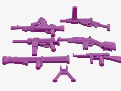 Lego Weapon Collections 3D model get