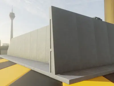 Concrete Storage Box Wall Components Construction Kit Low-poly 3D model