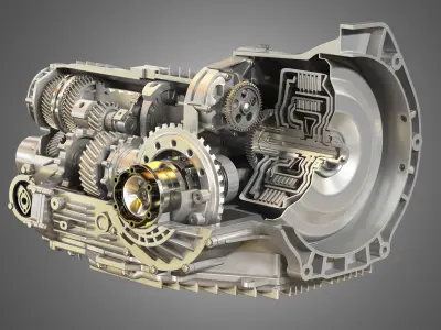 PDK Transmission Cutaway  3D model