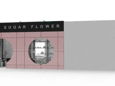 Cafe Exterior Free 3D model