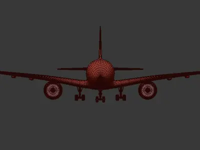 High-Fidelity Boeing 3D Aircraft Model Low-poly 3D model