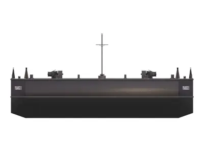 Flattop Barge - 01 -  3D model