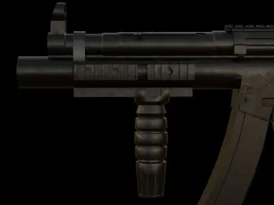Mp5 A5 Rifle Assault Rifle Gun SMG Rifle 3D Model Low-poly 3D model
