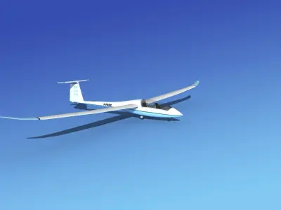 Duo Discus Sailplane 3D model 3