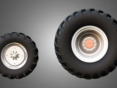 Combine Vehicle Twin Tires 3D model