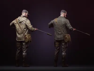Aiden Stallhart - Character Survival Low-poly 3D model
