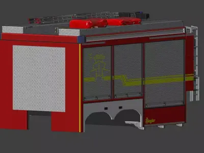 Ziegler Feuerwehr RW-Kran Aufbau 3D model