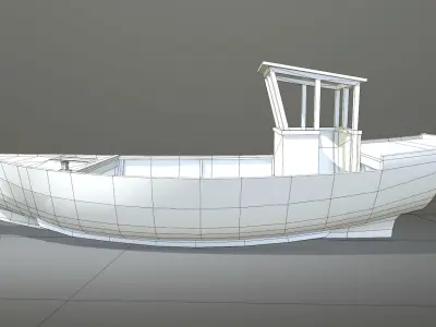 Abandoned boat Low-poly 3D model purchase