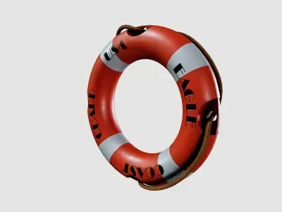 Life saver buoy 3D model
