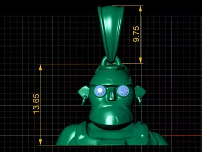 Grog Bot Pendant 3D Printable Model 3D print model purchase