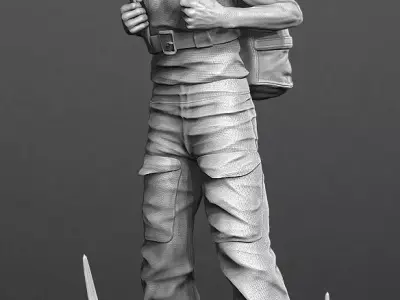 Luke Skywalker Training 3D model