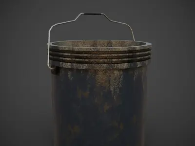 bucket Free low-poly 3D model purchase