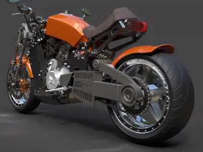 ZAV Concept Motorcycle - Ultra High-Poly Futuristic Asset 3D model