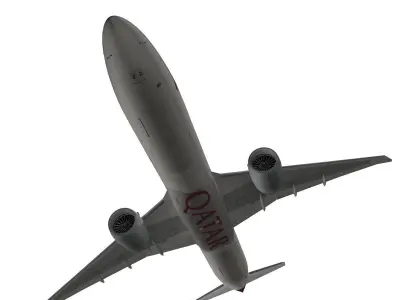 Boeing 777-300ER Qatar Airways 3D model