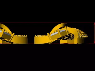 Beautiful Diamond Earring -  0016  3D print model