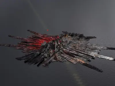 Crystal Magma Shards 3D model