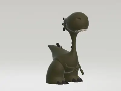 Cartoon Dinosaur 3D print model