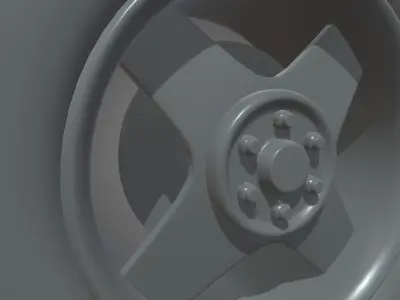 Low Poly Wheel 01 Low-poly 3D model