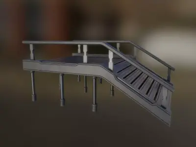 Ramp 3d model Low-poly 3D model