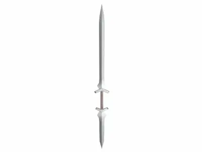 Double sword 9 Low-poly 3D model