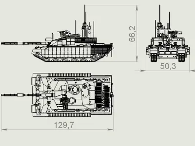 FV4034 Challenger 2 3D print model