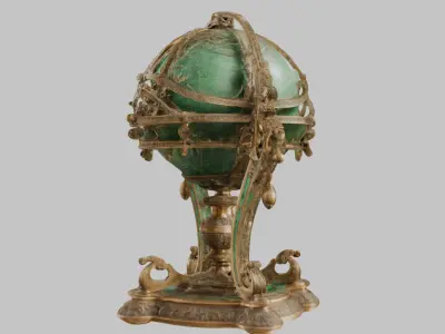 Low Poly Stylized Globe Low-poly 3D model