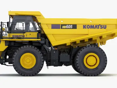 Komatsu HD605-8 Rigid Dump Truck 3D model