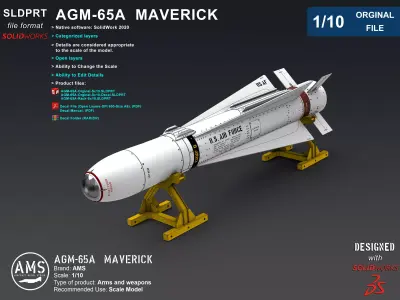 AGM-65A Maverick - Orginal File  3D model