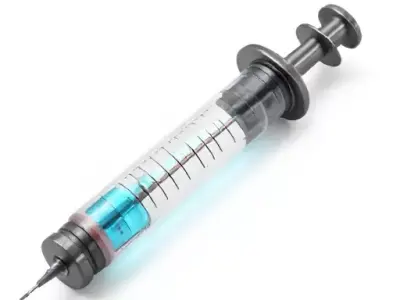 Sci-Fi Medical Syringe Low-poly 3D model