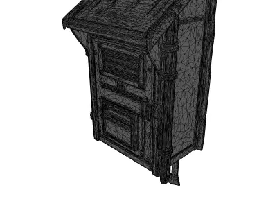 Cyberpunk Wall Data Terminal 3D model