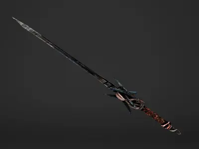 Scissor Sword Low-poly 3D model