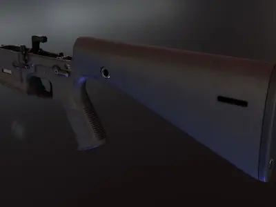 KP15 polymer AR15 Receiver Low-poly 3D model