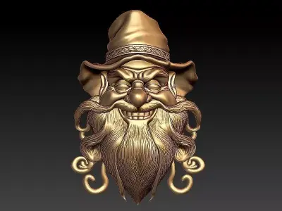 Fantasy Dwarf Head Bust 3D Print Model 3D print model