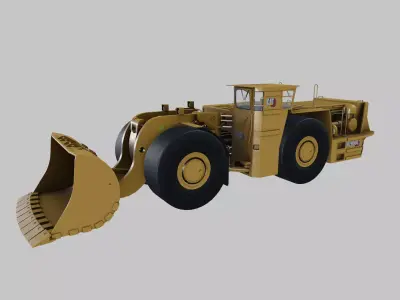 Underground Mining Loader Low-poly 3D model